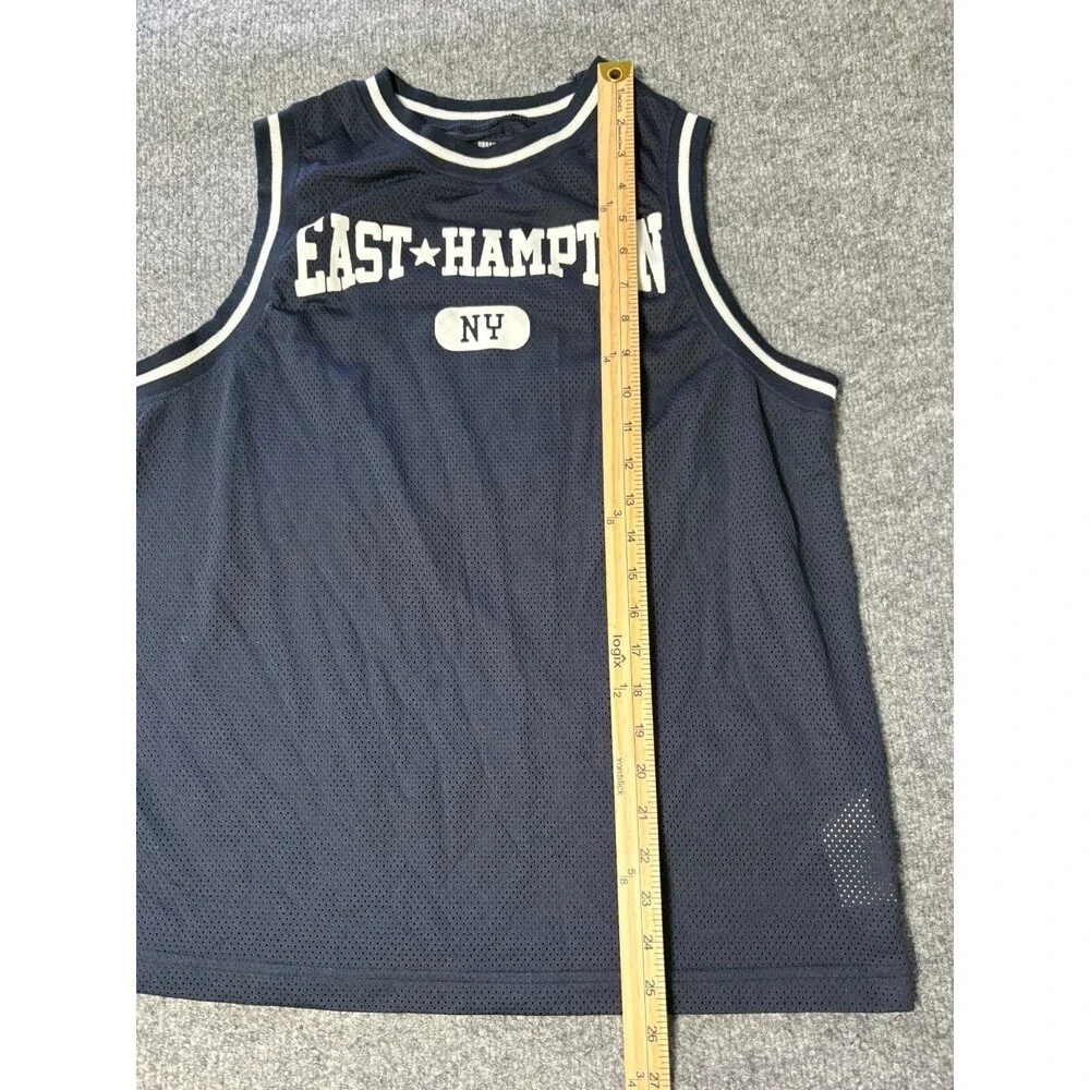 East Hampton Sleeveless Basketball Jersey Tank Urban Outfitters  Mens Small Blue